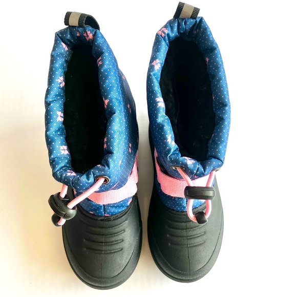 Northside Frosty Kid’s Snow Boot Blue/Pink Polka Dot/Bows Sz 8 - Picture 7 of 9